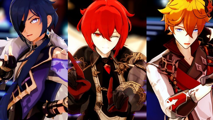 Forbidden Border (Old Poison) ~ Teyvat Boys' Concert Show Time ~ ☆いけないボｰダｰﾗｲﾝ[ Genshin Impact MMD|Di