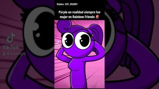 PURPLE ES MUJER EN RAINBOW FRIENDS #roblox #brookhaven