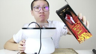 用超辣棒棒糖做一个棉花糖，我给起名为死神棉花糖