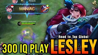 18 Kills No Death!! Sidelane Lesley 300 IQ Play - Road to Top Global Lesley Gameplay #1 ~ MLBB