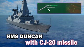 Modern Warships: HMS DUNCAN equipped with CJ-20 missile. online gameplay.