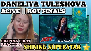 DANELIYA TULESHOVA - ALIVE (AGT FINALS PERFORMANCE) || FILIPINA Reacts || SHINING SUPERSTAR