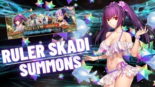 Summoning for Scathach Skadi (Ruler) | FGO JP - Arctic Summer World Summer 7 Banner