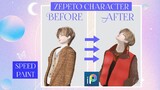 Zepeto Character Art Speed Paint Edit ゼペット加工メイキング | ibisPaintX #01