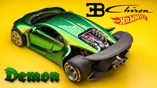 JDP改造风火轮 - 宽体变色龙 恶魔布加迪Bugatti Chiron Demon - Jakarta Diecast Project