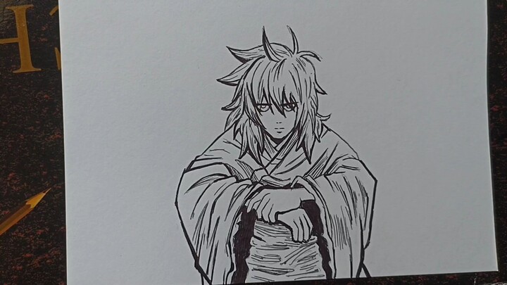 speed drawing Jin Mu Won waktu kecil dari Legend Of The Northern Blade