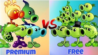 PVZ2 compare | Team premium Pea vs team free Pea | Which pea team will - MK Kids