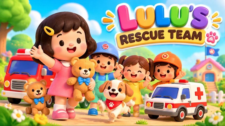 Lulu’s Little Rescue Team Adventure 🚒 | Kids Songs & Nursery Rhymes | Helping Friends Cartoon