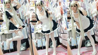 【兔糕糕】是真实不拉腿的白丝女仆妹妹的吃货舞哟