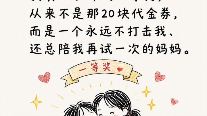 Kupon diskon 20 yuan itu telah menopang rasa percaya diri sepanjang masa kecil saya.
