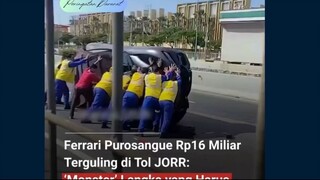 Rp16 Miliar Terguling di Aspal Jakarta Bukan tabrakan. Bukan balapan. Ferrari Purosangue—SUV buas se