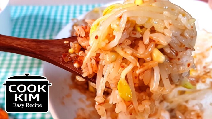 Sweet and salty bean sprout bibimbap, 양념장까지 아주 쉽게 만드는 콩나물밥