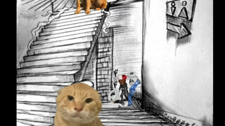 Di lantai atas adalah yang tak terkalahkan [anjing besar mengunyah], di lantai bawah adalah yang sel