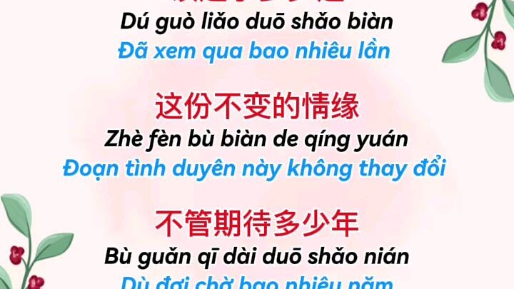 不变的情缘 Tình Yêu Không Thay Đổi
