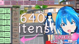 640 ITENS!!!😱 TUTORIAL SAKURA SCHOOL SIMULATOR🌸໋᳝݊·