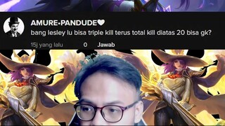 lesley ditantang triple kill & 21 kill tercepat #mobilelegends #mlbb