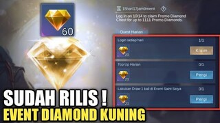 LOGIN SEKARANG ! EVENT DIAMOND KUNING SUDAH RILIS !! BOCIL AMANAH ABSEN !