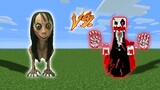 Minecraft | Real MoMo vs Bloody Gaster | Which is more scarier MoMo or Bloody Gaster