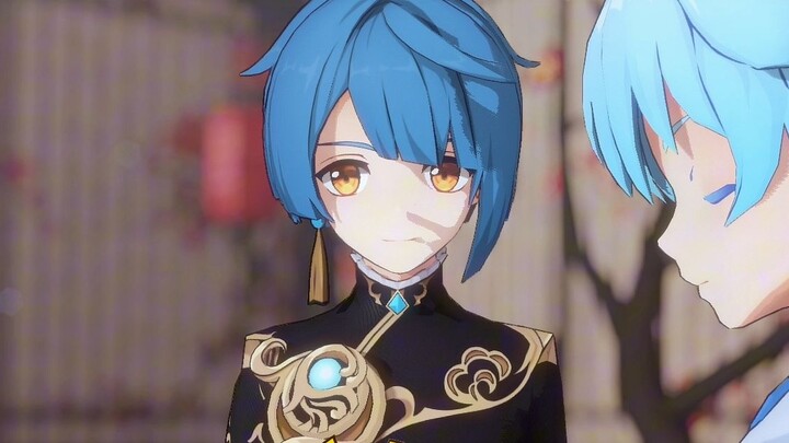 The difference between Xingqiu and Chongyun tricking each other to go home [Flowing clouds and flowi