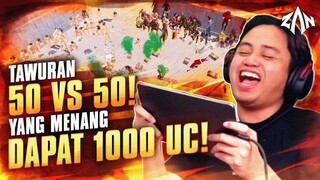 Tawuran 50 vs 50! Yang Menang Dapat 1000 UC! | PUBG Mobile Indonesia