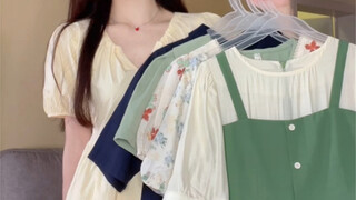 Sharing an elegant and ladylike dress—loving this long skirt that perfectly hides chubby legs!