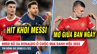 TIN BÓNG ĐÁ 1/3| Messi bỏ xa Ronaldo ở cuộc đua danh hiệu 2022, Rangnick dập tắt hy vọng mua Haaland