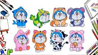 Menggambar DORAEMON Dengan Kostum Hewan