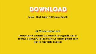 Zarak – Black Friday All Courses Bundle – Free Download Courses