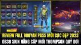 Review Full BOOYAH PASS Mới Phong Cách Cá Sấu Cực Đẹp, OB38 Skin Súng NÂNG CẤP Mới THOMPSON Quỷ Dơi