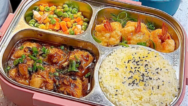 นึ่งหม้อเดียว: กิจวัตรส่งข้าวกล่องกลางวันให้ลูกที่โรงเรียน: เมนูแฟนคลับ ลูกชิ้นกุ้งกระเทียม ปีกไก่นึ