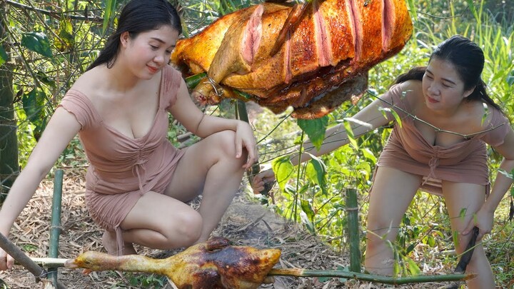 Alida made the 4kg grilled Smoked Whole Duck, fragrant and delicious - Alida Daily Life