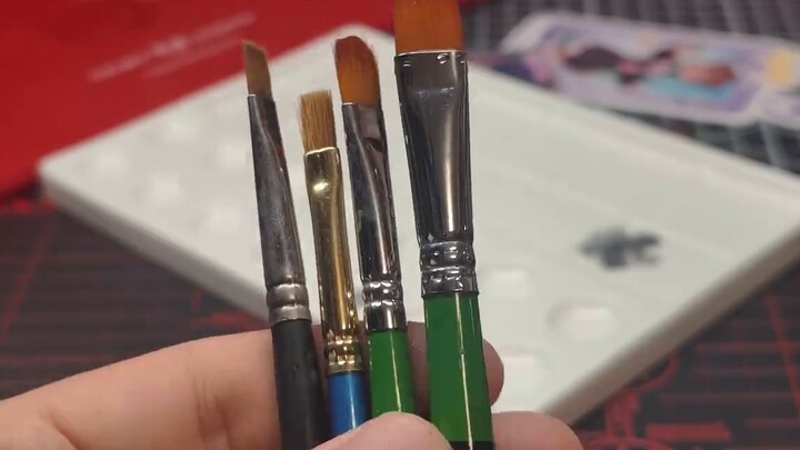[Tutorial melukis dengan kuas] Edisi 16 Cepat dan cerah! Cat metalik lukis kuas Gundam adalah cat be