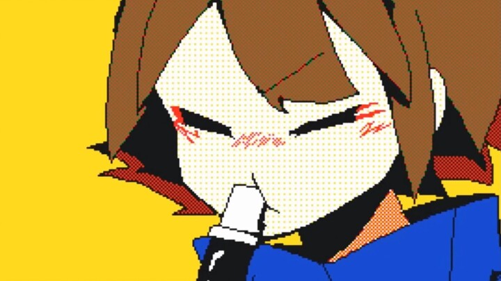 [UNDERTALE Handwritten] Strong Wind Big Slicked Back Hair (Author: 豆だいぷ)