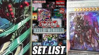 Yu-Gi-Oh! Maze Of Memories Full Set List