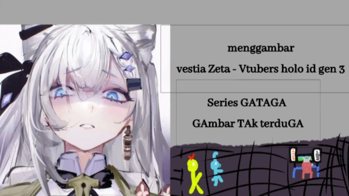 Menggambar Vestia Zeta - holo id gen 3 | Series GATAGA (Gambar TAk tertuGa)