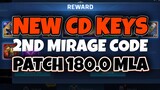 New CD KEYS Patch 180.0 + New MIRAGE CODES | Mobile Legends Adventure 2021