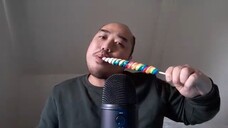 ASMR Huge Twisted Lollipop ASMR 🍭 Eating Sounds, Mouth Sounds & Licking 🍭