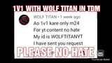 1V1 WITH WOLF TITAN IN TDM...ONLY M24 || RW4 CLUTCH GAMER ||