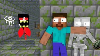 MC Monster Academy Animation丨Eye of Horror Horror Game Tantangan Menyenangkan丨Minecraft Animation