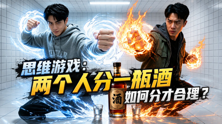 Một chai rượu hai người chia, chia thế nào cho hợp lý? 【AI Nhà sản xuất toàn dân】
