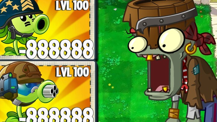 PvZ 2 Challenge: 35 Super Plants Level 100 vs. 5 Super Buckethead Zombies Level 30