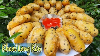 Khoai Lang Kén✅Món Ăn Vặt Tại Nhà Cách Làm Đơn Giản Giòn Rụm Ăn Là Ghiền | Lê Phúc Vlog