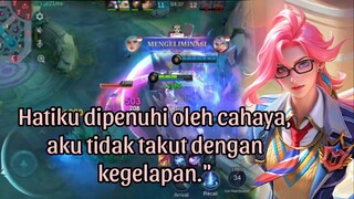 Hatiku dipenuhi oleh cahaya, aku tidak takut dengan kegelapan."