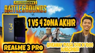 REALME 3 PRO SOLO ZONA AKHIR RATAKAN SATU SQUAD - PUBG Mobile Indonesia