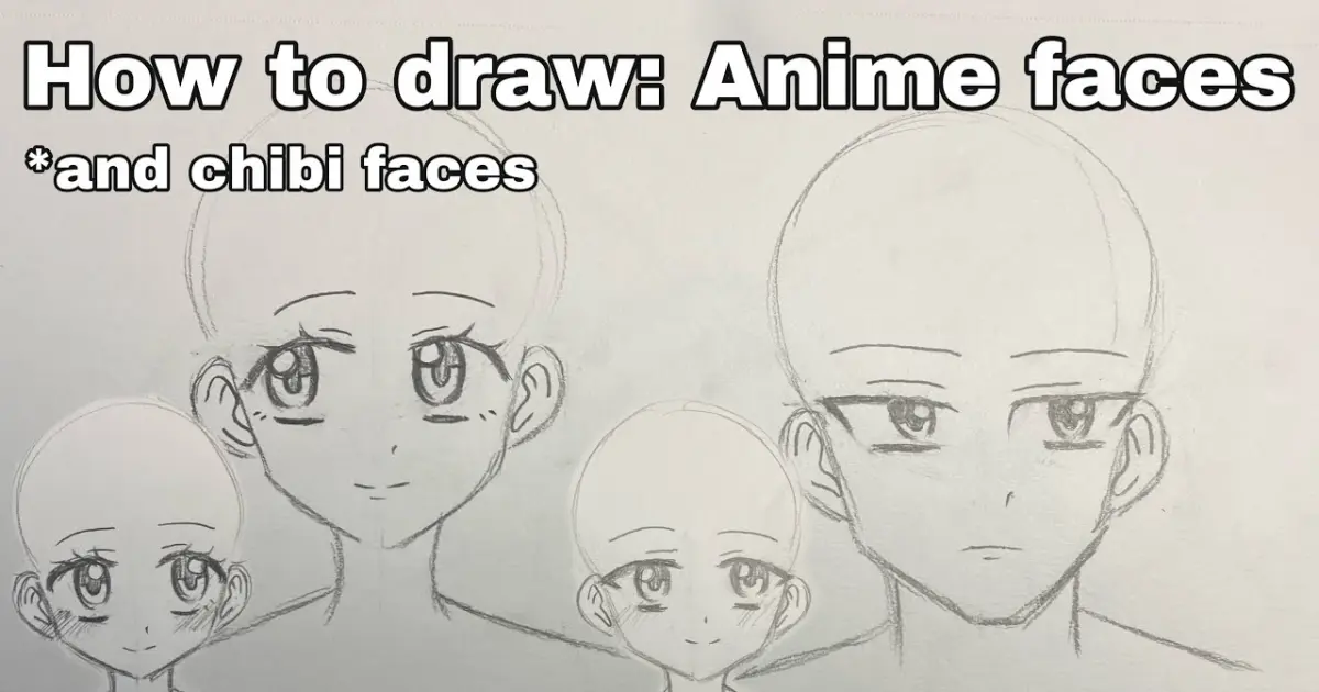 How to draw Anime faces | easy step by step - Bstation