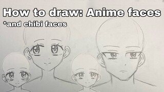 How to draw Anime faces | easy step by step