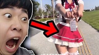 【土味视频】打个擦边球，至于穿情趣内衣上街吗？
