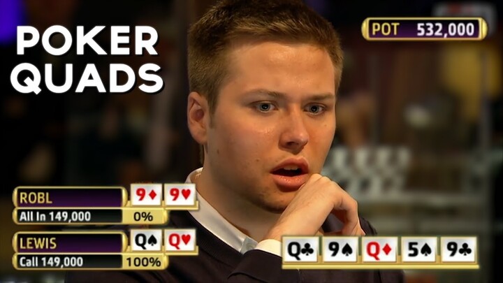 Top 5 Poker FOUR OF A KIND Hands EVER! (Poker QUADS)