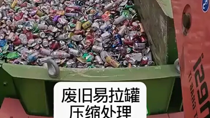 Compressing and Processing Used Aluminum Cans