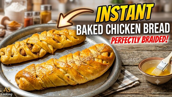 Easy Homemade Chicken Bread Recipe | Stuffed Chicken Bread Without Oven | AS Cooking